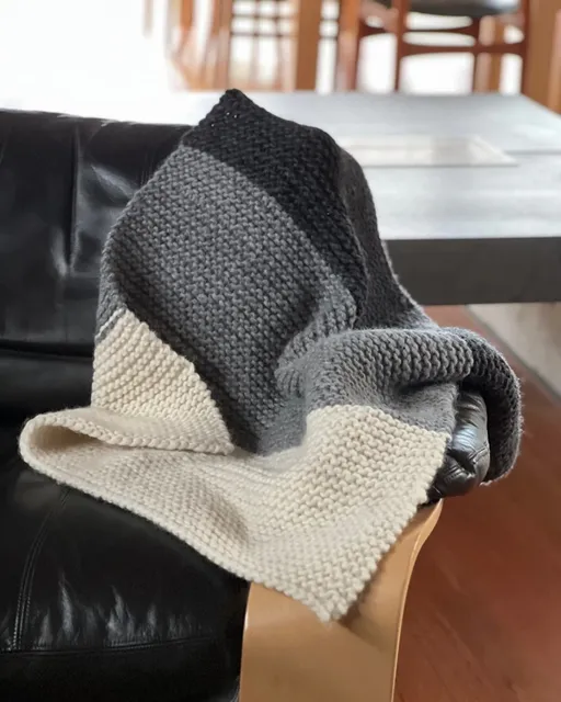 Chunky Garter Blanket - Knitting Pattern