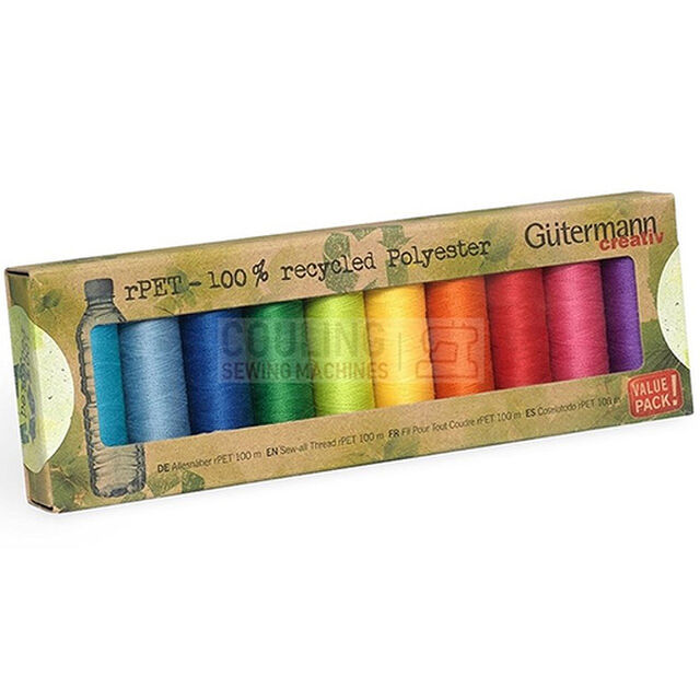 Gutermann Sew-All rPET Thread 100m - Brights Colour Pack