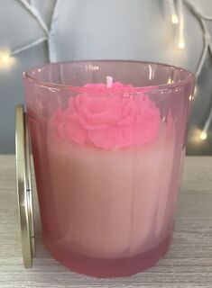 Repurposed Pink Circa Peony Rose Candle