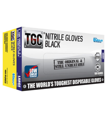 TGC® Black Nitrile Disposable Glove
