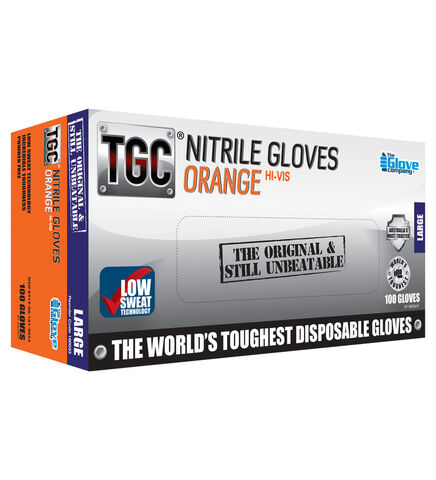 TGC®  Orange Nitrile Disposable Glove
