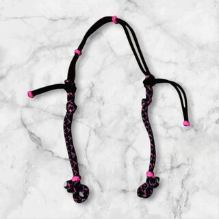 Black and Pink rope bridle