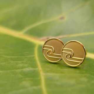 Tino Gold Studs by Rerehua
