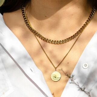 Tino Two Chains Necklace Gold