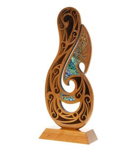Large Fish Hook Trophy on Base