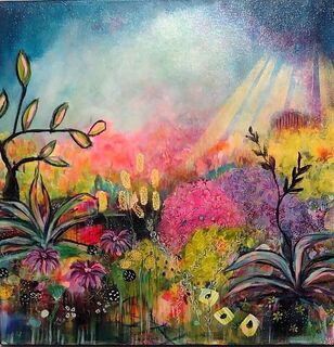 'Drink Tea and Enjoy the Garden' by Alayna Flighty