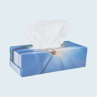 Tissues in boxes of 200