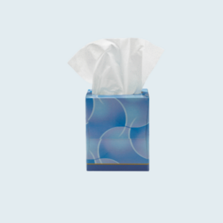 Cube facial tissues
