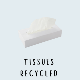 100% recycled tissues