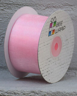 Cut Edge Organza 50mm X 50mtrs Pale Pink - Bee Dee