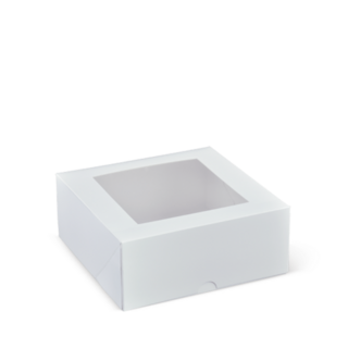 7 Inch Square Patisserie Box White 180 x 180 x 75   - Detpak