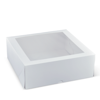 11 Inch Square Patisserie Box White 280 x 280 x 100   - Detpak