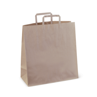 # 75 Flat Handle Bag (10kg) Brown 340 x 320 x 145   - Detpak