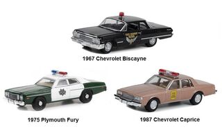 1/64 60s 70s 80s Police Car Set