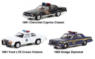 1/64 1980s Police Car Set