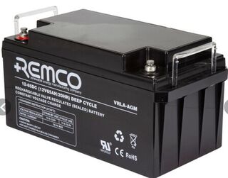 12V 65ah BATTERY SLA, VRLA, AGM sealed REMCO