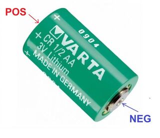 Varta CR1/2AA Lithium Battery 3V Reverse Polarity