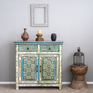 Hand Painted Floral Sideboard
