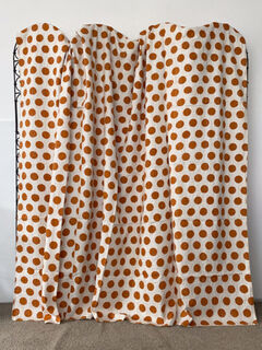 Orange Polka Dot Kantha Quilt