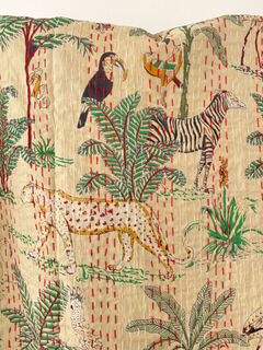 Jungle Kantha Quilt Tan