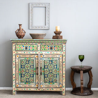 Hand Painted Floral Sideboard